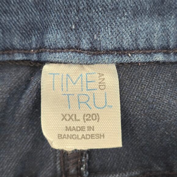 Time and Tru Blue Skinny Stretch Pullon Jegging Bottoms Pants Plus XXL 2XL - Picture 7 of 8